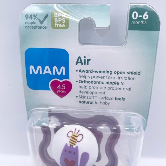 MAM 2pk silicone pacifier baby girl 0-6 months - Picture 6 of 6